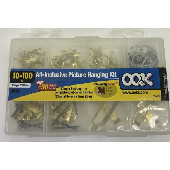 Hillman ReadyNail Picture Hanging Kit Medium with Portable Plastic Case - Picture 1 of 5